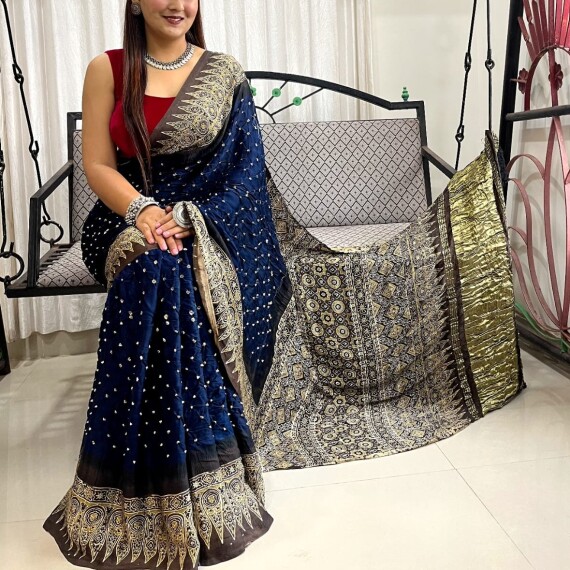 http://www.rivierafashion.in/products/bandhani-modal-silk-ajrakh-print-zari-pallu-saree-5
