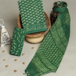 HAND BLOCK PRINTED COTTON SUIT WITH KOTA DORIA DUPATTA