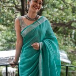 Handwoven Pure Linen Saree