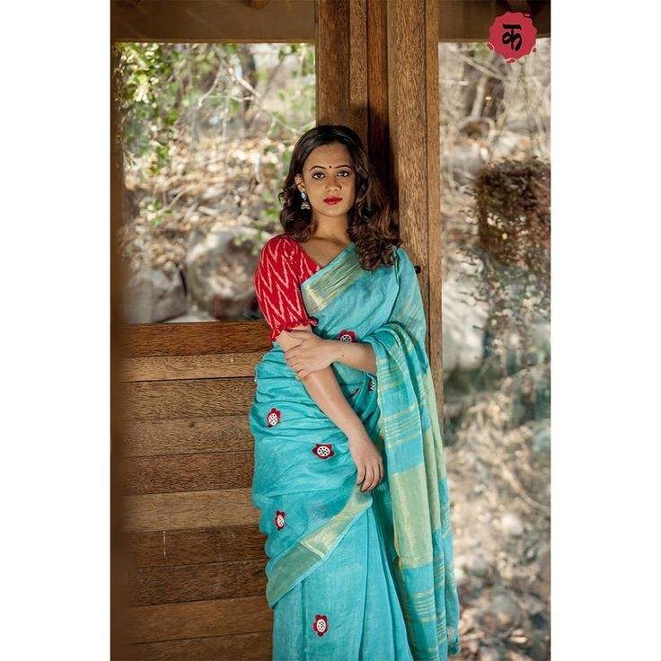 HANDWOVEN PURE LINEN SAREE
