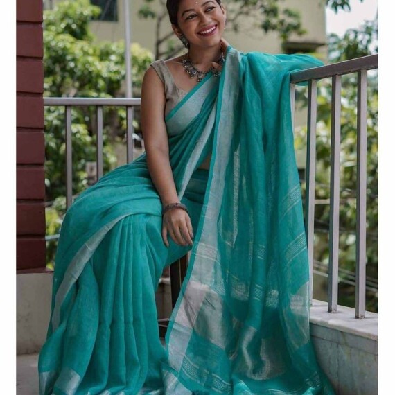 http://www.rivierafashion.in/products/handwoven-pure-linen-saree