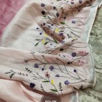 Linen French Knot Hand Embroidery Saree