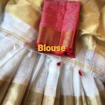 Handwoven Pure Linen Saree