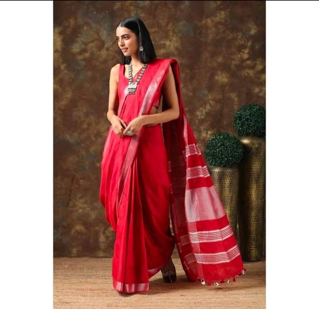 PURE LINEN COTTON SAREE