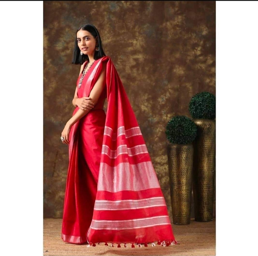 PURE LINEN COTTON SAREE