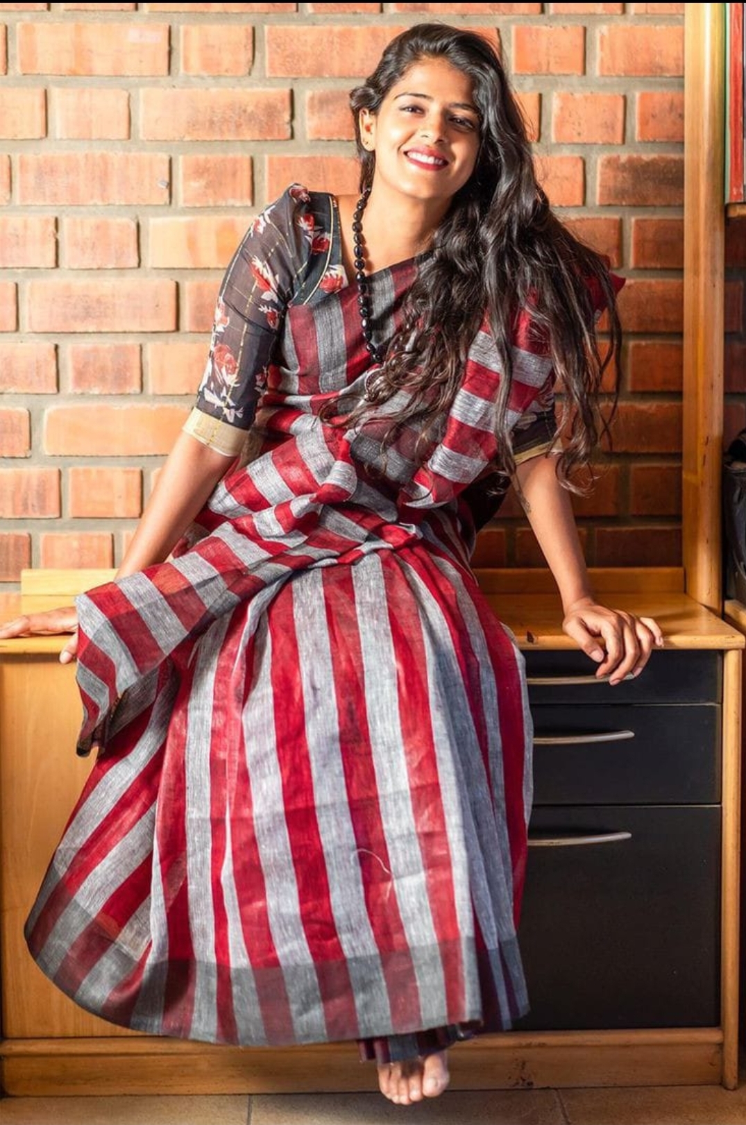 PURE LINEN YARN DYE SAREE
