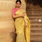 GOLDEN TISSUE LINEN SAREE