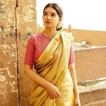 GOLDEN TISSUE LINEN SAREE