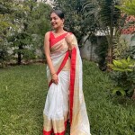 Handwoven Pure Linen Saree