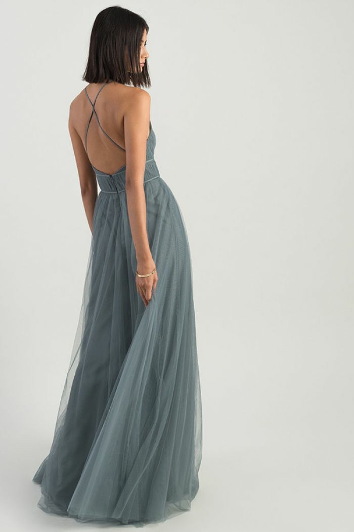 A-line Silhouette halter neck Gown