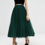 Tulle Prom Skirt with Black Crop Top